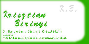 krisztian birinyi business card